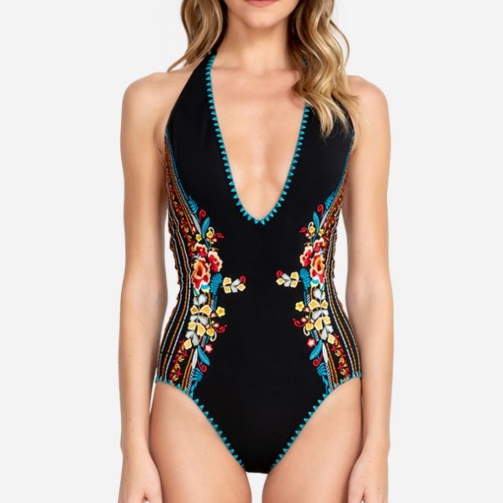 Johnny Was Reeve Plunge one piece suit.